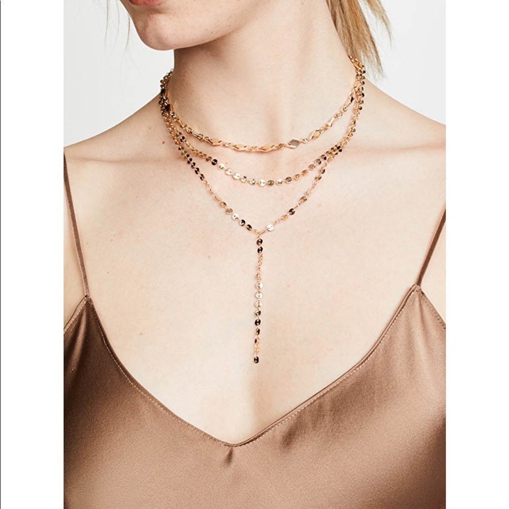 BaubleBar Aimee Layered Y Chain Necklace